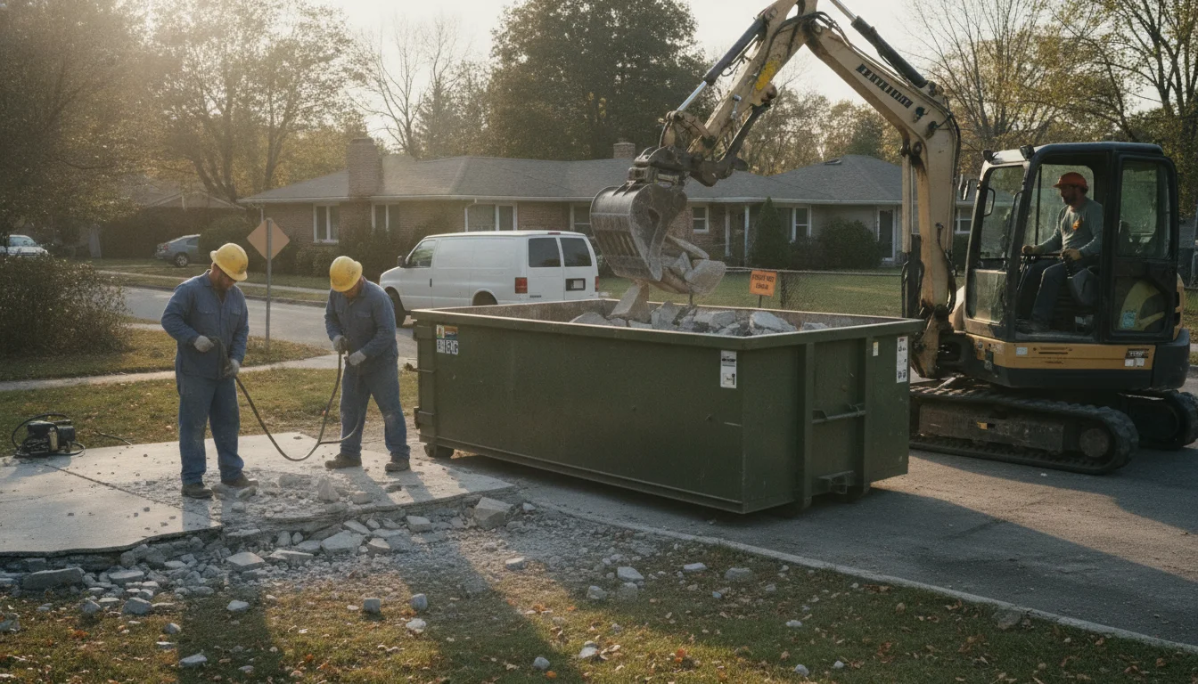 What’s the Difference? Concrete Disposal vs Dumpster Rental in New